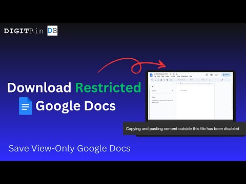 Download View-Only Google Docs (2025): Copy-Paste Protected *.docx File